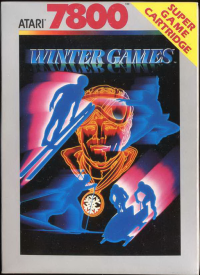 Winter Games Atari 7800  box art